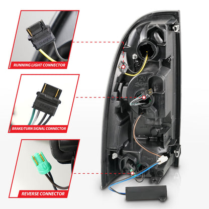 Anzo USA | LED Tail Light Assembly Full LED Clear Lens Black Housing w/Light Bar Sequential Pair | Fits Tacoma | 311427