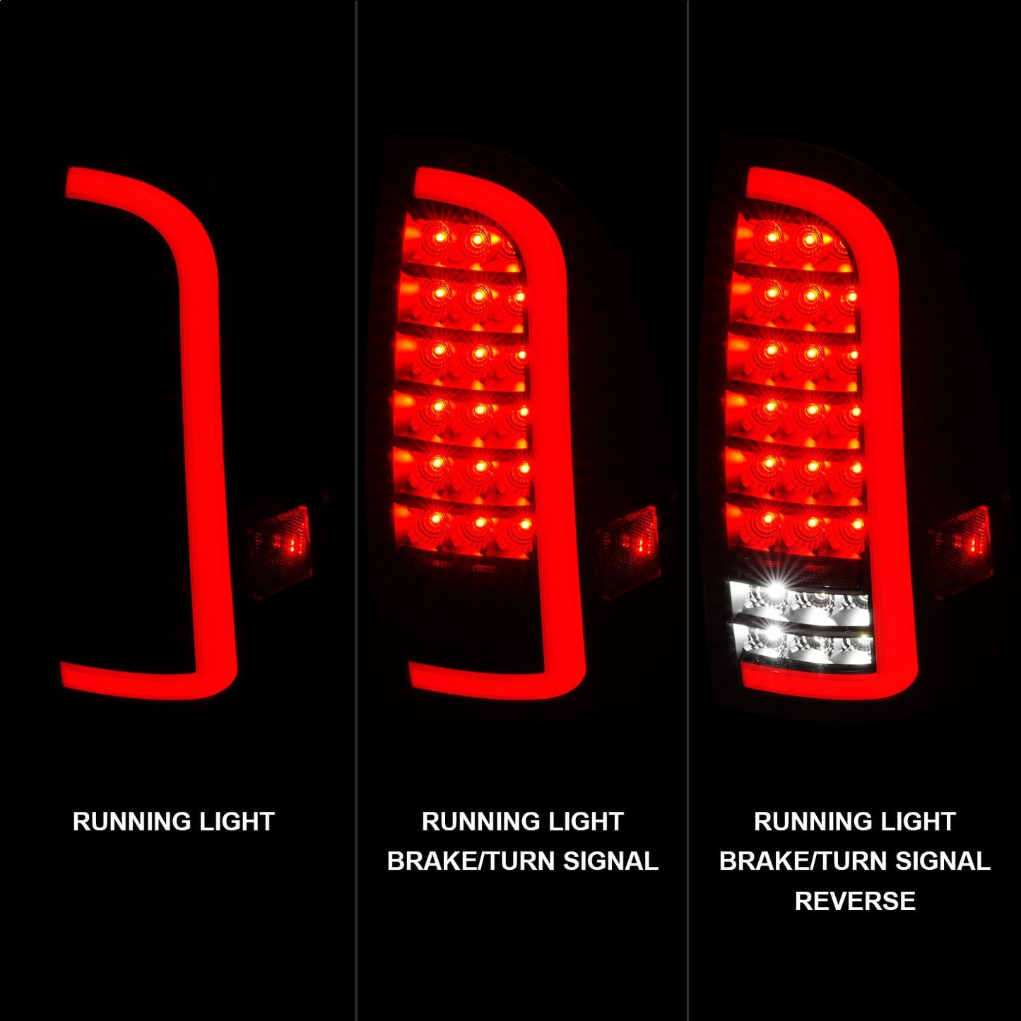 Anzo USA | LED Tail Light Assembly Full LED Clear Lens Black Housing w/Light Bar Sequential Pair | Fits Tacoma | 311427