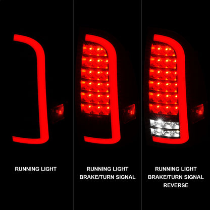 Anzo USA | LED Tail Light Assembly Full LED Clear Lens Black Housing w/Light Bar Sequential Pair | Fits Tacoma | 311427