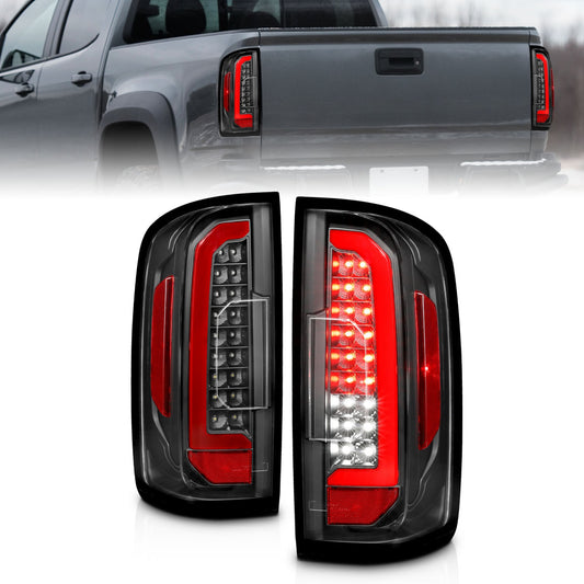 Anzo USA | LED Tail Light Assembly LED w/Red Light Bar Black Housing Clear Lens | Fits Colorado | 311432