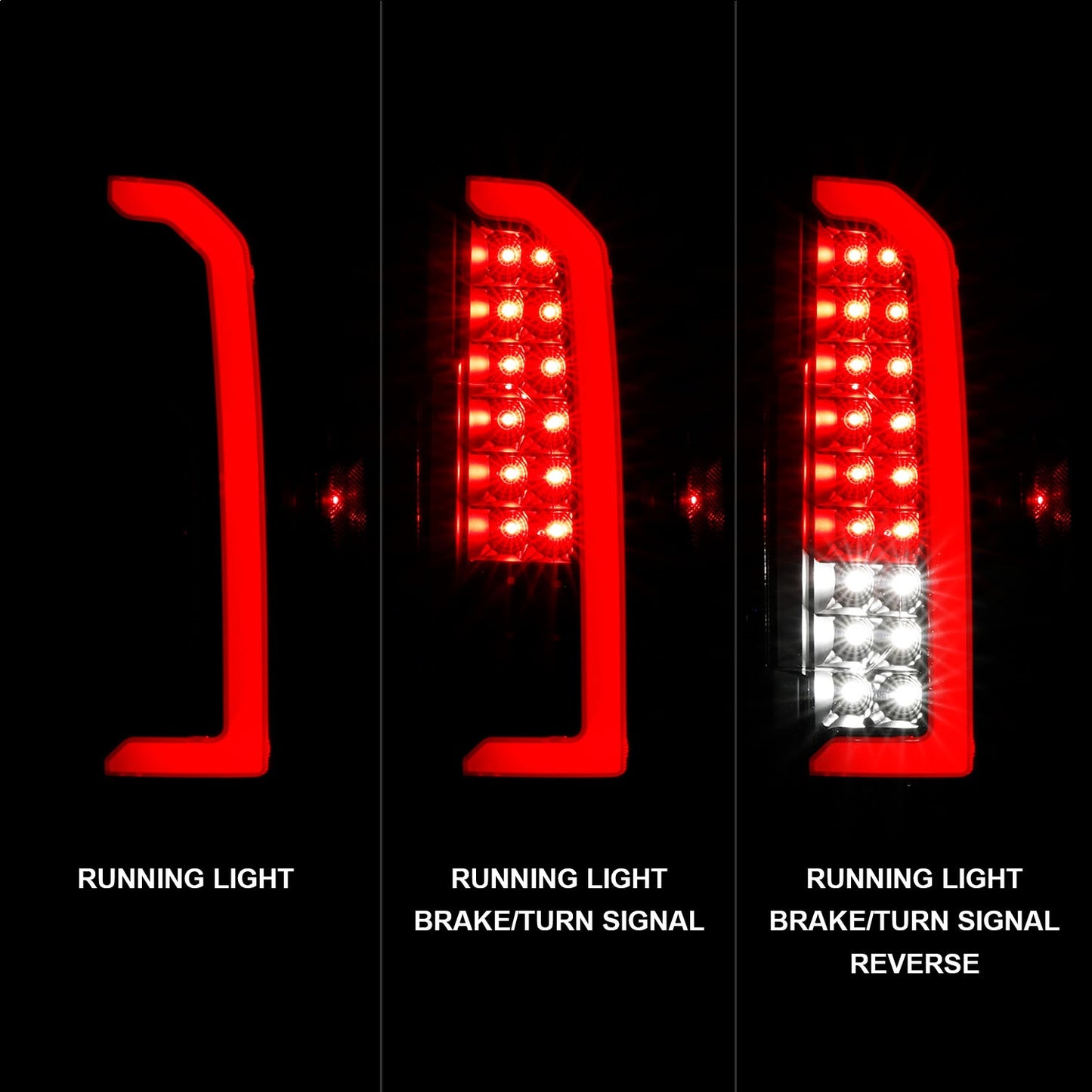 Anzo USA | LED Tail Light Assembly LED w/Red Light Bar Black Housing Clear Lens | Fits Colorado | 311432