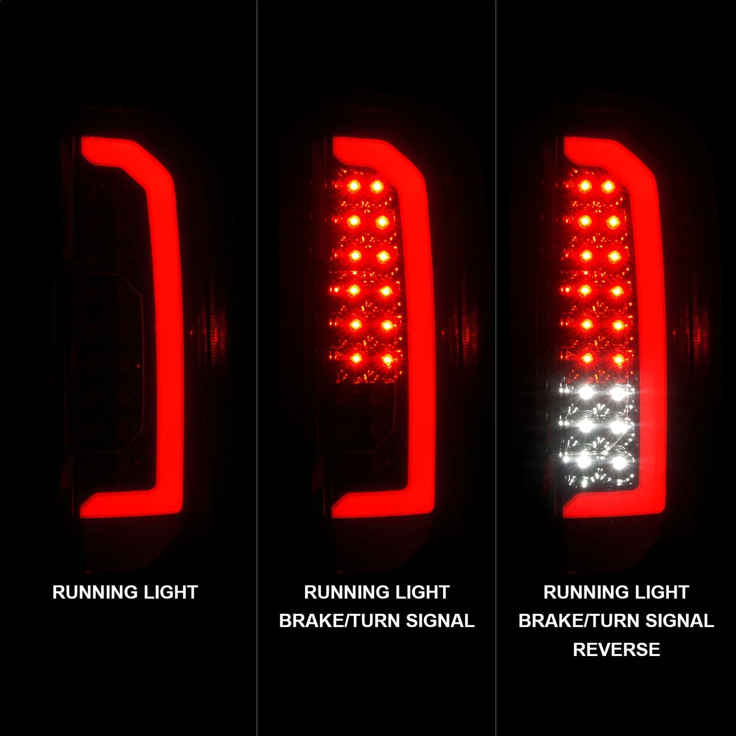 Anzo USA | LED Tail Light Assembly LED w/Red Light Bar Black Housing Smoke Lens | Fits Colorado | 311433