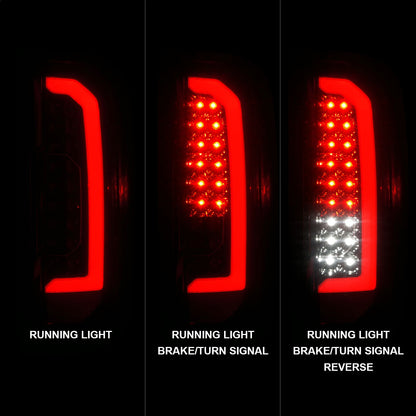 Anzo USA | LED Tail Light Assembly LED w/Red Light Bar Black Housing Smoke Lens | Fits Colorado | 311433