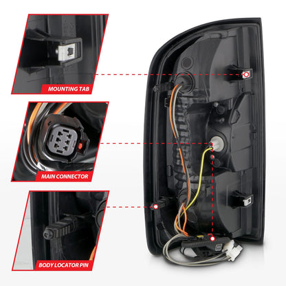 Anzo USA | LED Tail Light Assembly LED w/Red Light Bar Black Housing Smoke Lens | Fits Colorado | 311433