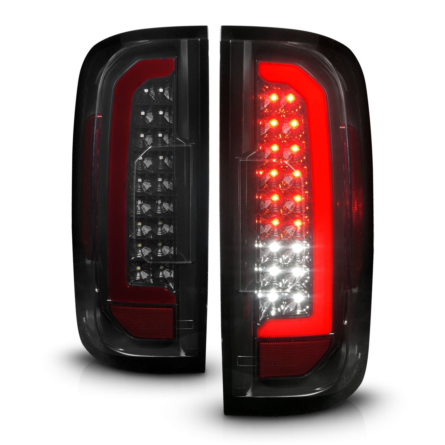Anzo USA | LED Tail Light Assembly LED w/Red Light Bar Black Housing Smoke Lens | Fits Colorado | 311433