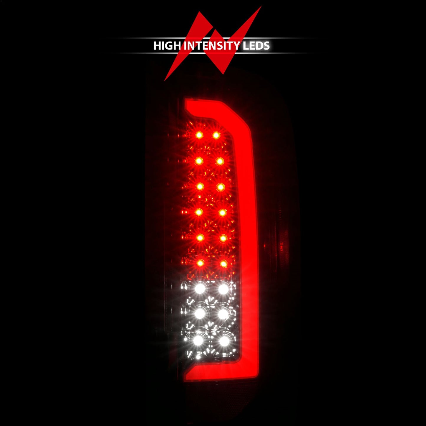 Anzo USA | LED Tail Light Assembly LED w/Red Light Bar Black Housing Clear Lens | Fits Canyon | 311434