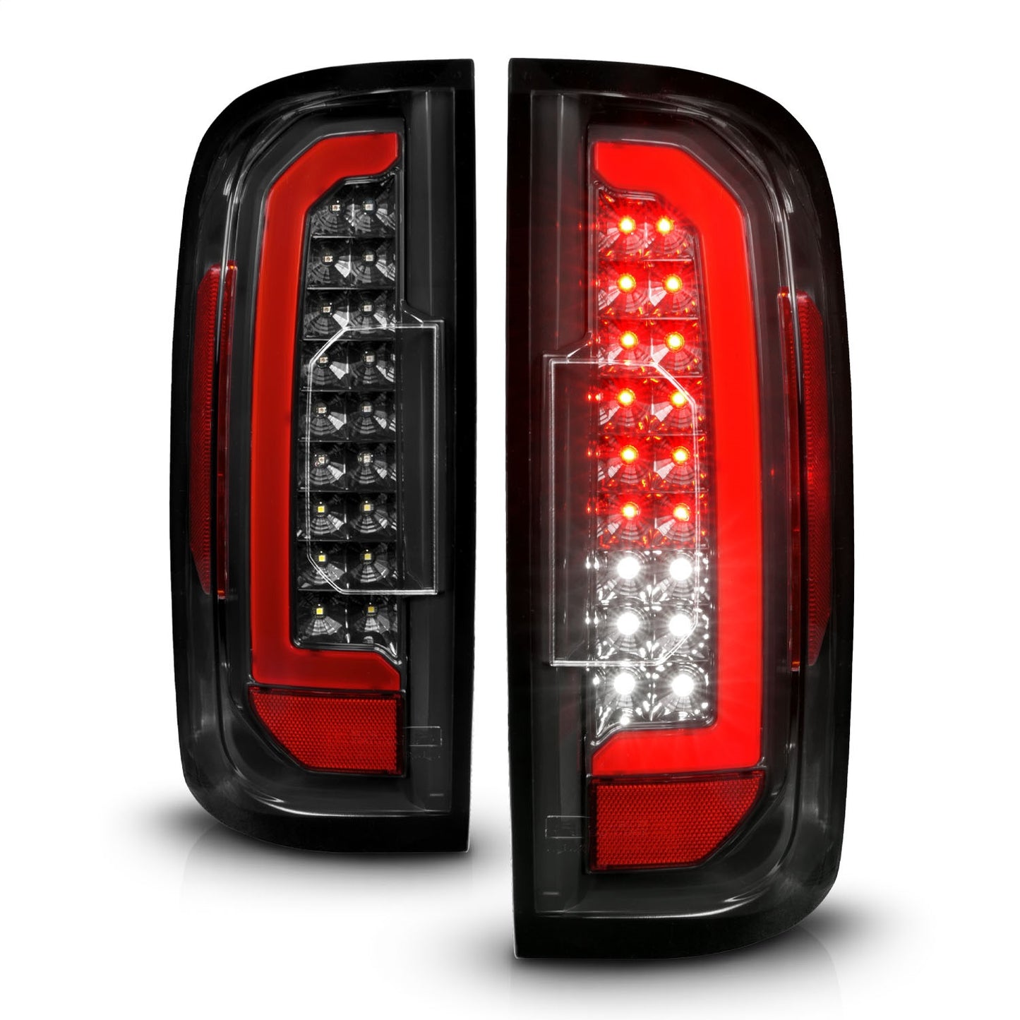 Anzo USA | LED Tail Light Assembly LED w/Red Light Bar Black Housing Clear Lens | Fits Canyon | 311434