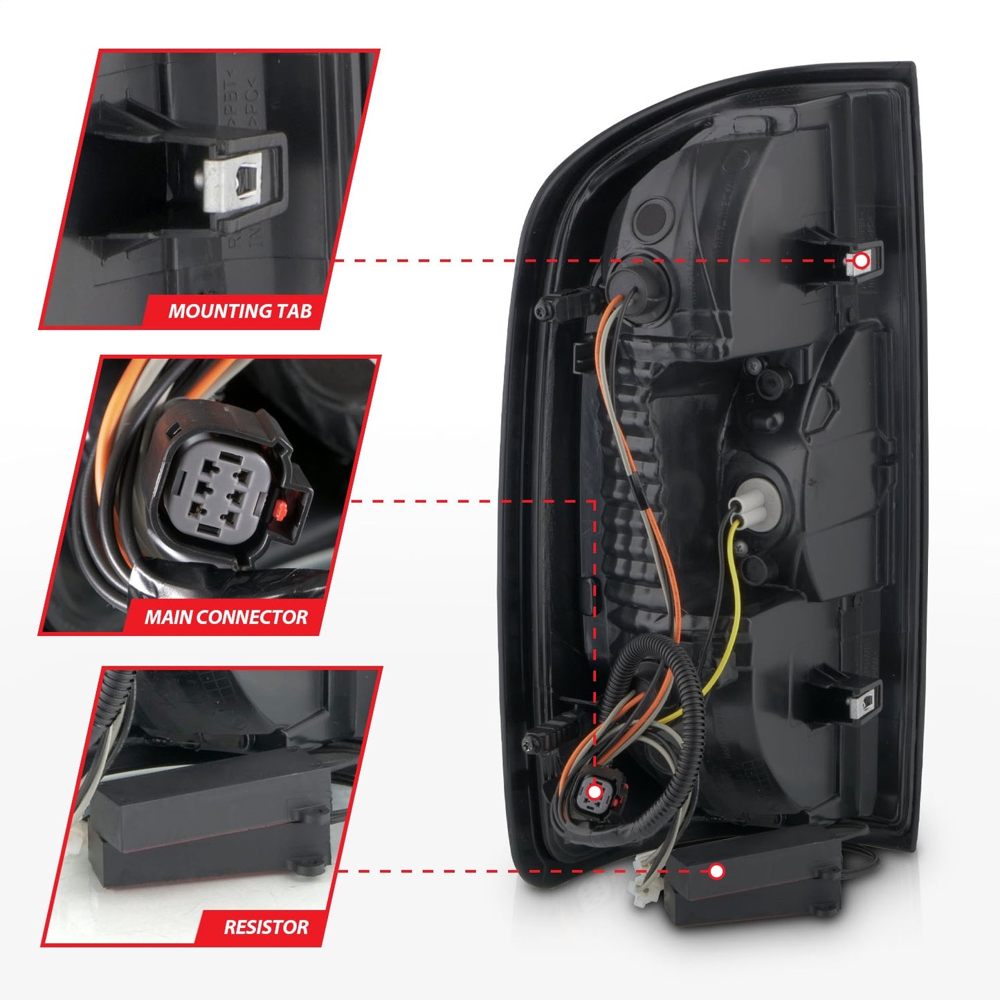 Anzo USA | LED Tail Light Assembly LED w/Red Light Bar Black Housing Smoke Lens | Fits Canyon | 311435