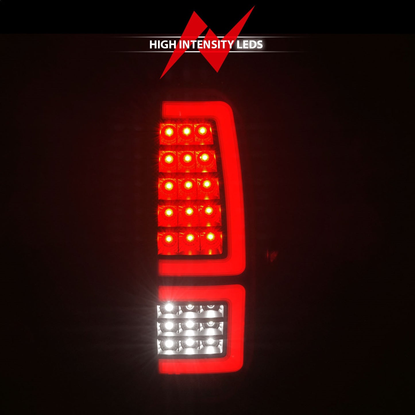 Anzo USA | LED Tail Light Assembly LED Clear Lens Black Housing Red Light Bar w/Sequential Pair | Fits Tundra | 311436