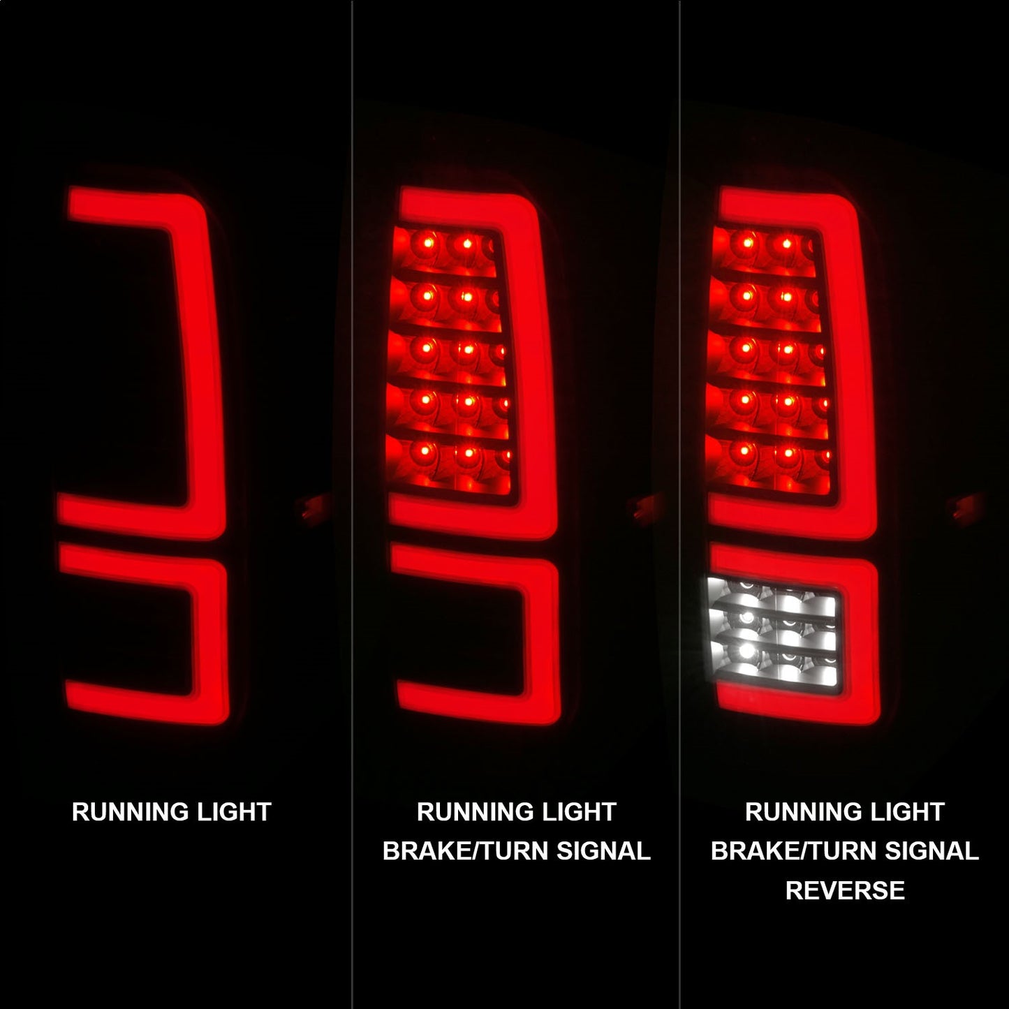 Anzo USA | LED Tail Light Assembly LED Smoke Lens Black Housing Red Light Bar w/Sequential Pair | Fits Tundra | 311437