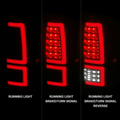 Anzo USA | LED Tail Light Assembly LED Smoke Lens Black Housing Red Light Bar w/Sequential Pair | Fits Tundra | 311437