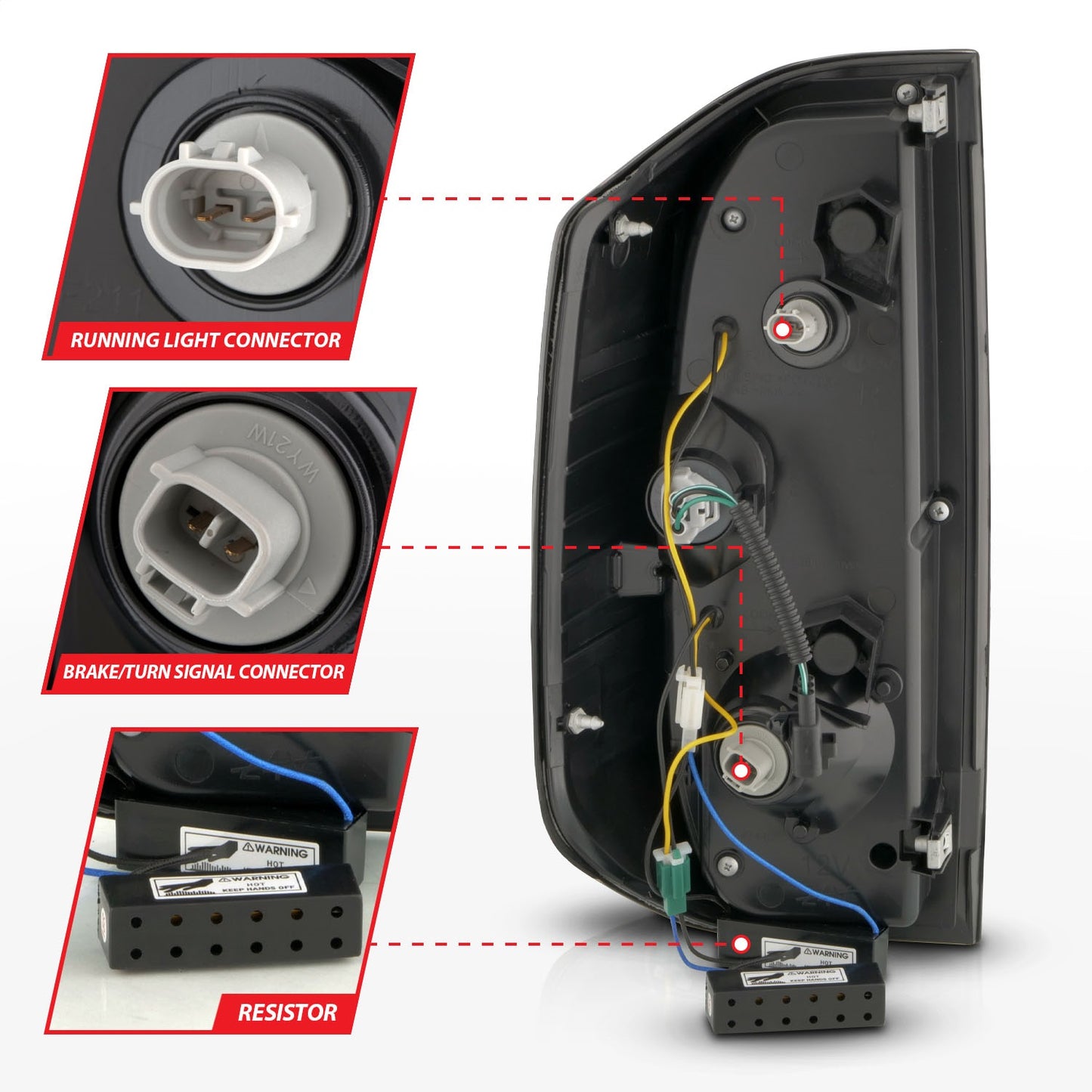 Anzo USA | LED Tail Light Assembly LED Smoke Lens Black Housing Red Light Bar w/Sequential Pair | Fits Tundra | 311437