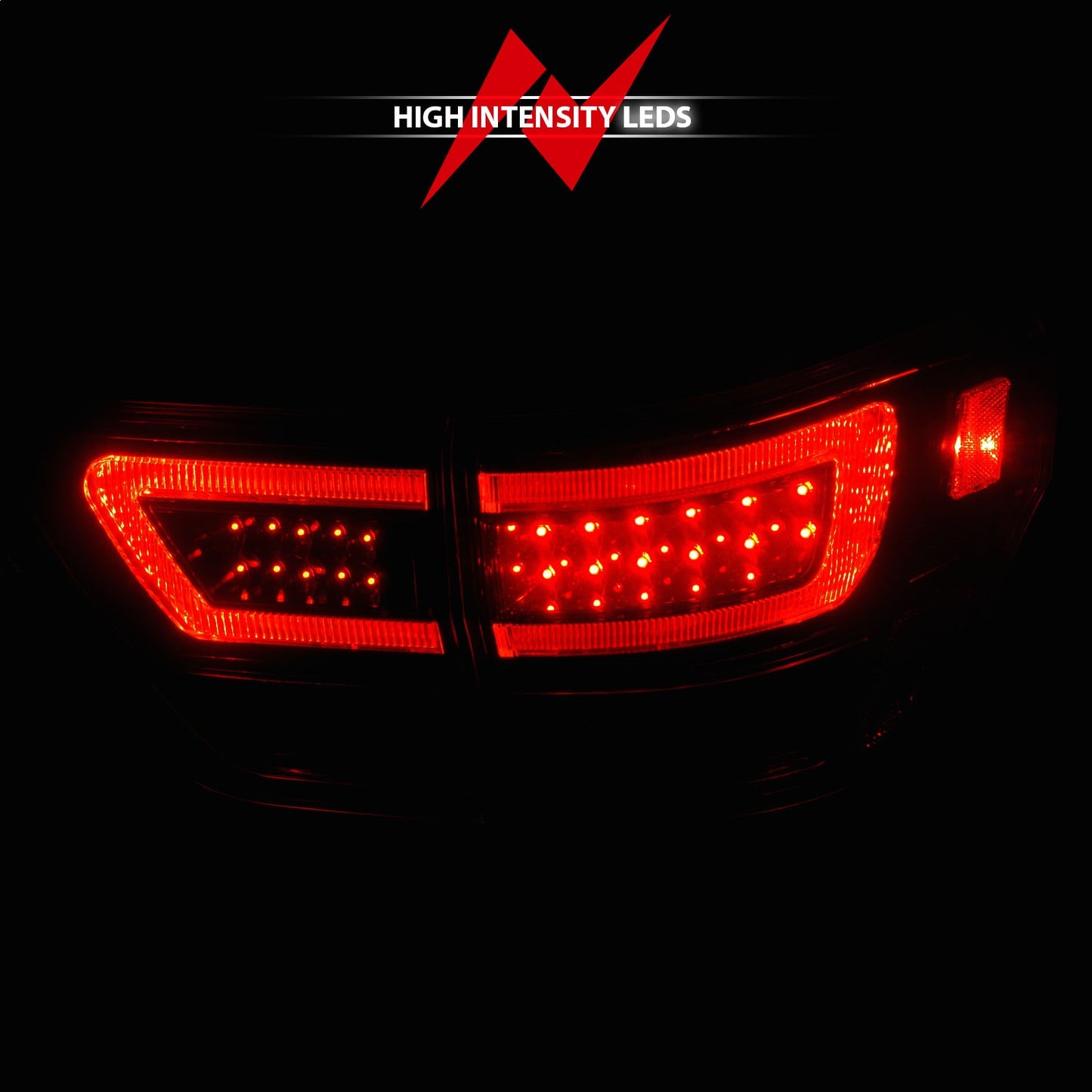Anzo USA | LED Tail Light Assembly LED Clear Lens Black Housing w/Light Bar 4 Pcs. | Fits Grand Cherokee | 311439