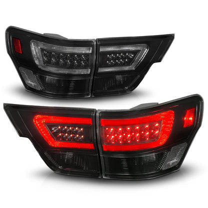 Anzo USA | LED Tail Light Assembly LED Smoke Lens Black Housing w/Light Bar 4 Pcs. | Fits Grand Cherokee | 311440
