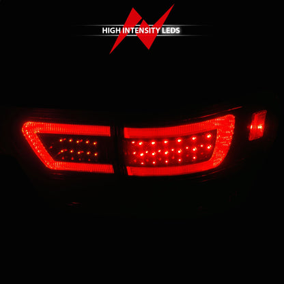 Anzo USA | LED Tail Light Assembly LED Smoke Lens Black Housing w/Light Bar 4 Pcs. | Fits Grand Cherokee | 311440