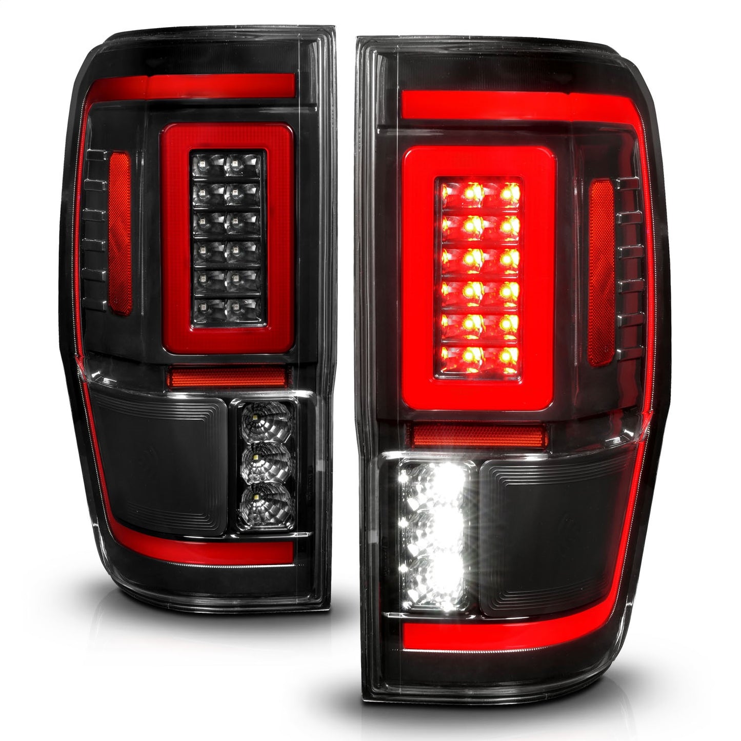 Anzo USA | LED Tail Light Assembly LED Clear Lens Black Housing w/Light Bar Pair | Fits Ranger | 311446