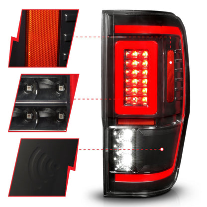 Anzo USA | LED Tail Light Assembly LED Clear Lens Black Housing w/Light Bar Pair | Fits Ranger | 311446