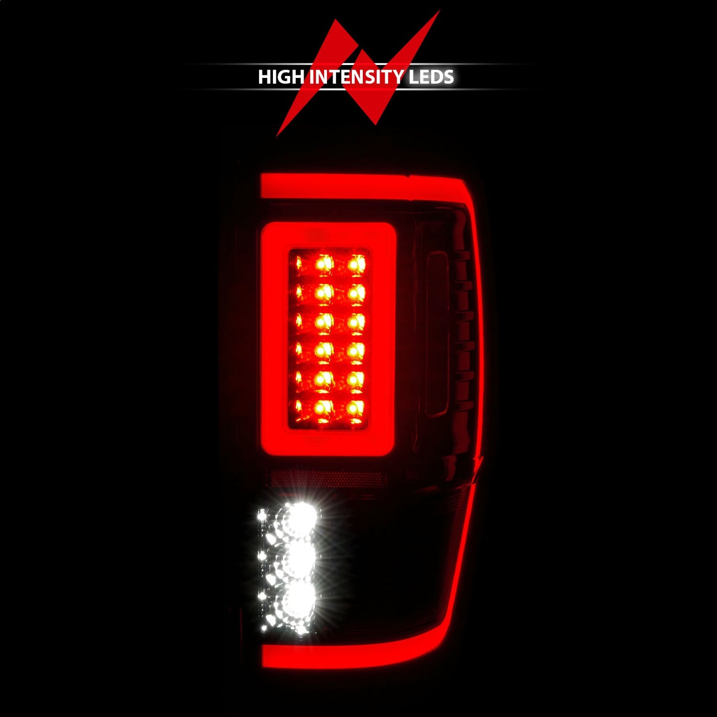 Anzo USA | LED Tail Light Assembly LED Clear Lens Black Housing w/Light Bar Pair | Fits Ranger | 311446