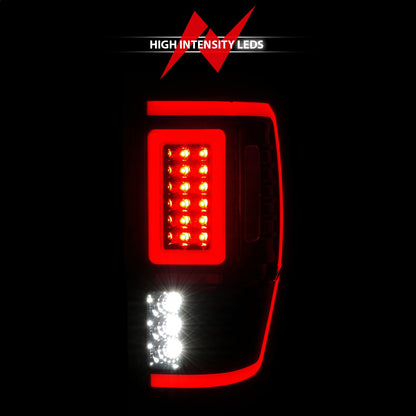 Anzo USA | LED Tail Light Assembly LED Smoke Lens Black Housing w/Light Bar Pair | Fits Ranger | 311447