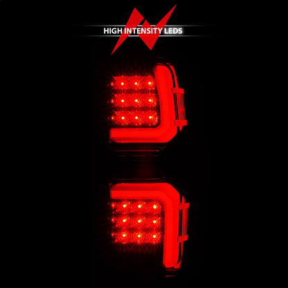 Anzo USA | LED Tail Light Assembly LED Smoke Lens Black Housing w/Light Bar Pair | Fits Silverado 1500 | 311451