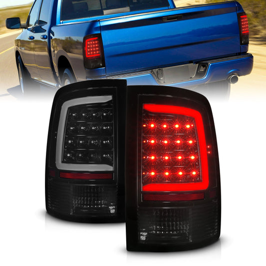 Anzo USA | LED Tail Light Assembly LED Smoke Lens Black Housing w/ Plank Style w/ Sequential Pair | Fits Ram 1500 | 311453