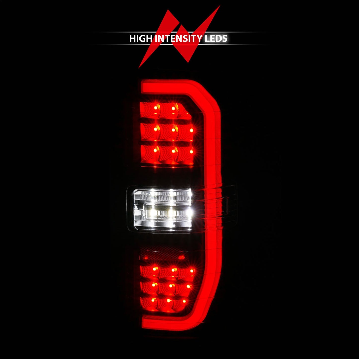 Anzo USA | LED Tail Light Assembly LED Clear Lens Black Housing w/Sequential Signal w/C-Light Bar Pair | Fits Sierra 1500 | 311464