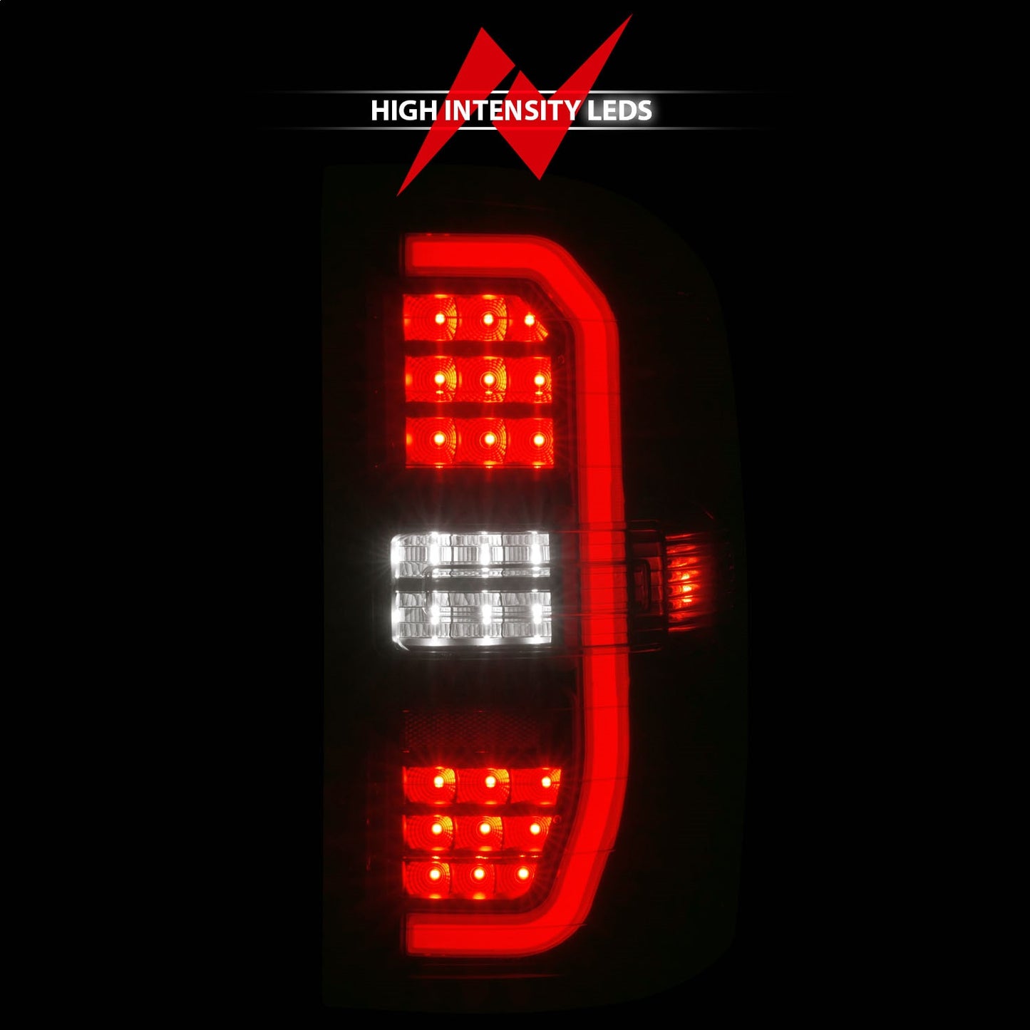 Anzo USA | LED Tail Light Assembly LED Smoke Lens Black Housing w/Sequential Signal w/C-Light Bar Pair | Fits Sierra 1500 | 311465