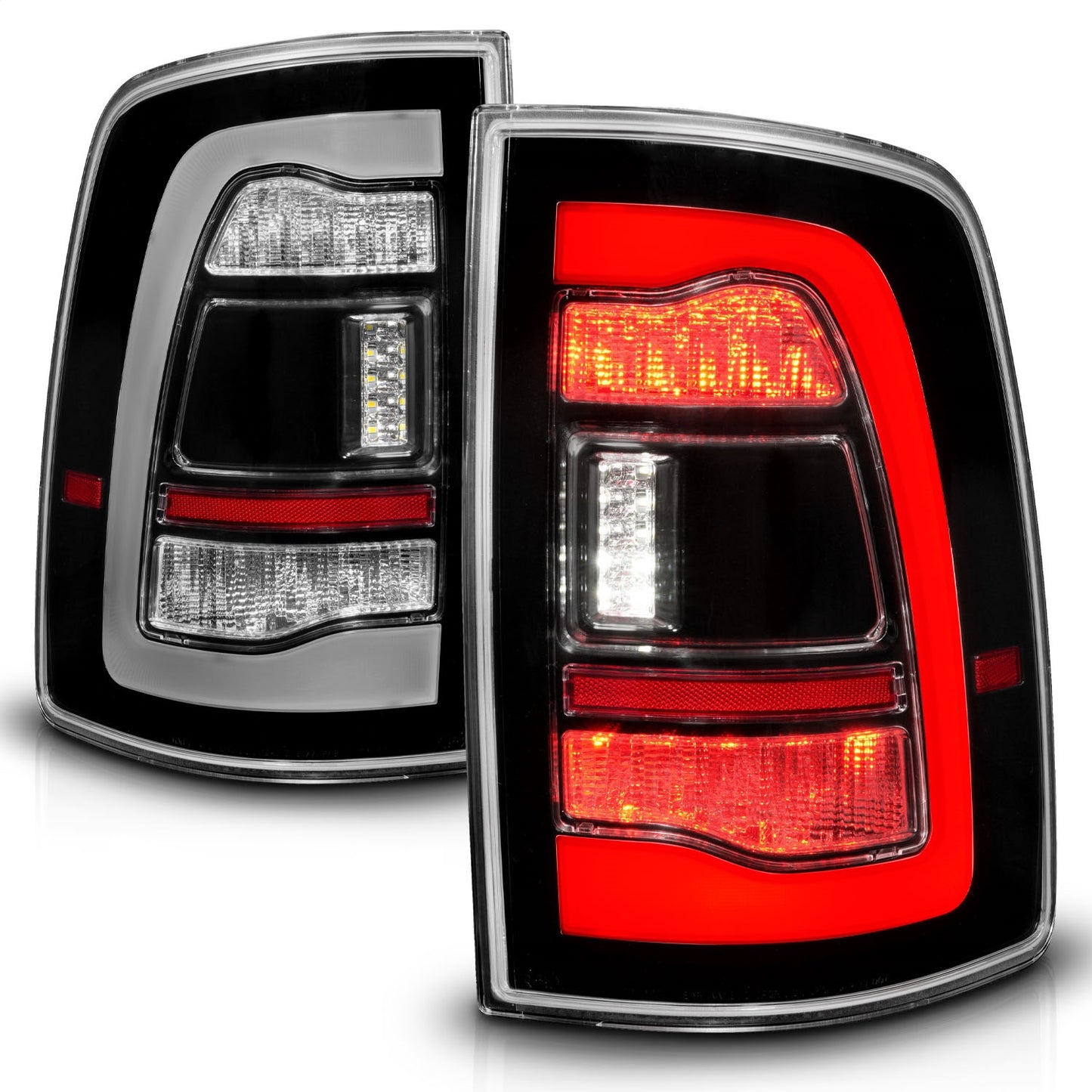 Anzo USA | LED Tail Light Assembly LED Clear Lens Black Housing w/Sequential Pair | Fits Ram 1500 | 311469