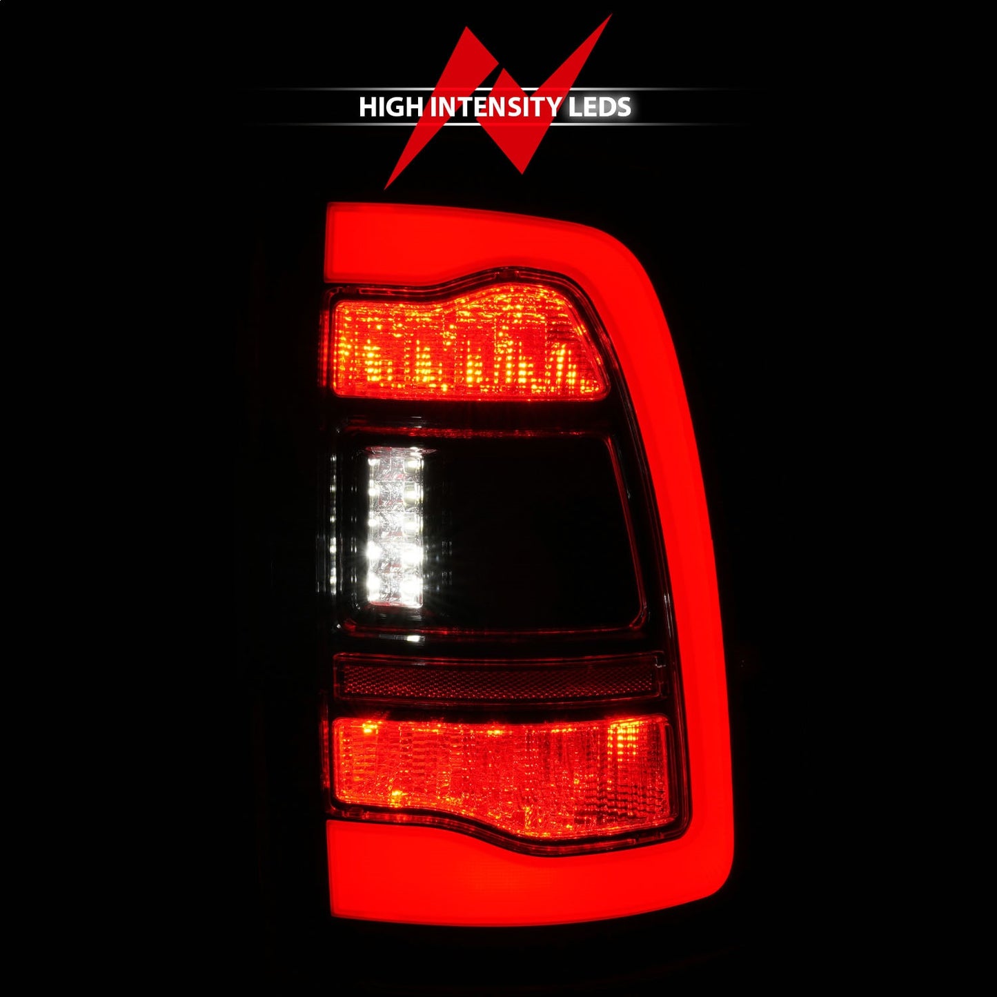 Anzo USA | LED Tail Light Assembly LED Clear Lens Black Housing w/Sequential Pair | Fits Ram 1500 | 311469