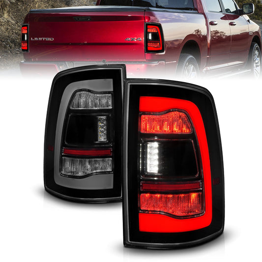 Anzo USA | LED Tail Light Assembly LED Smoke Lens Black Housing w/Sequential Pair | Fits Ram 1500 | 311470