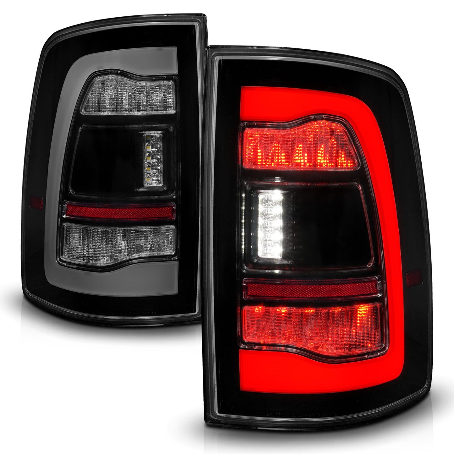 Anzo USA | LED Tail Light Assembly LED Smoke Lens Black Housing w/Sequential Pair | Fits Ram 1500 | 311470