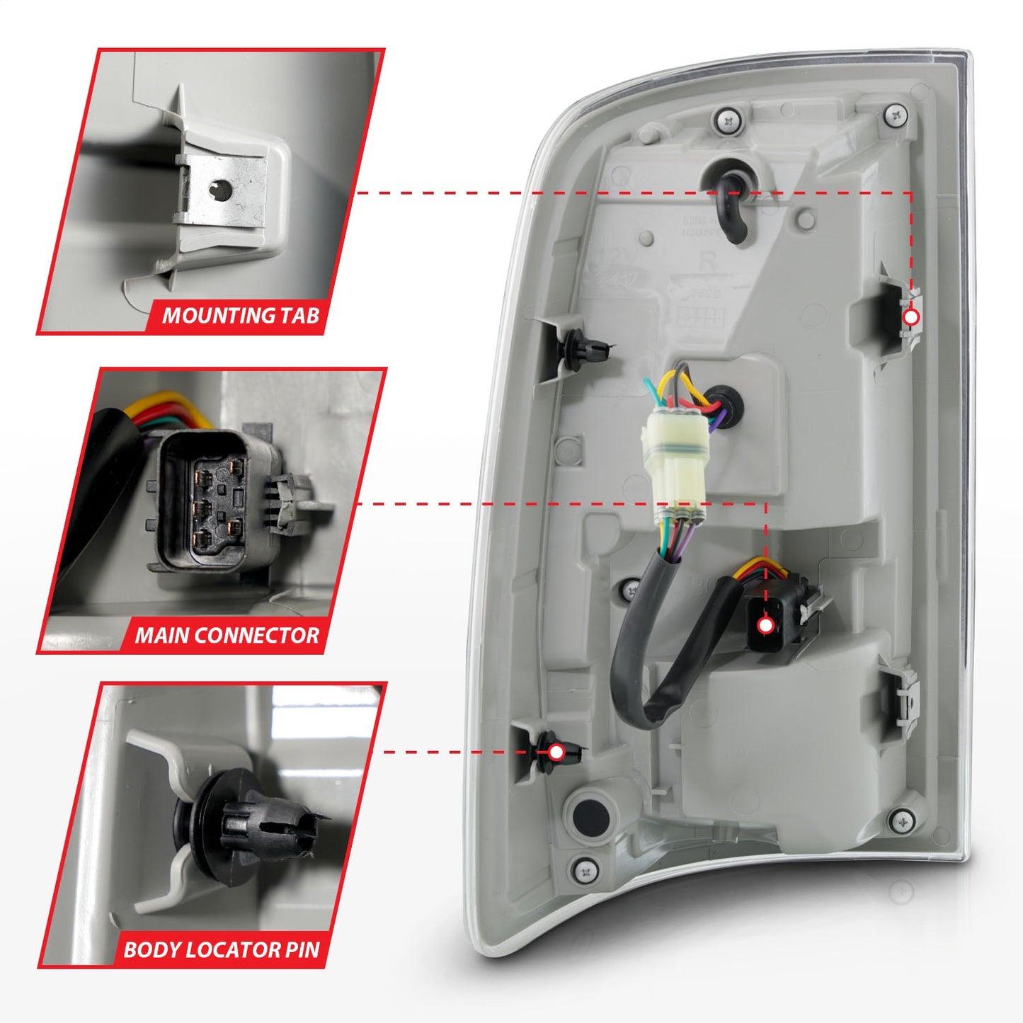 Anzo USA | LED Tail Light Assembly LED Smoke Lens Black Housing w/Sequential Pair | Fits Ram 1500 | 311470