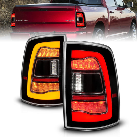 Anzo USA | LED Tail Light Assembly LED Clear Lens Black Housing w/Switchback w/Amber Sequential Signal Pair | Fits Ram 1500 | 311471