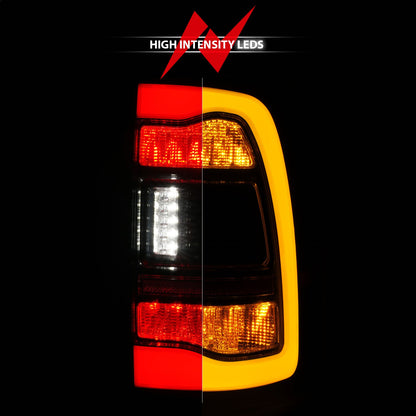 Anzo USA | LED Tail Light Assembly LED Smoke Lens Black Housing w/Switchback w/Amber Sequential Signal Pair | Fits Ram 1500 | 311472