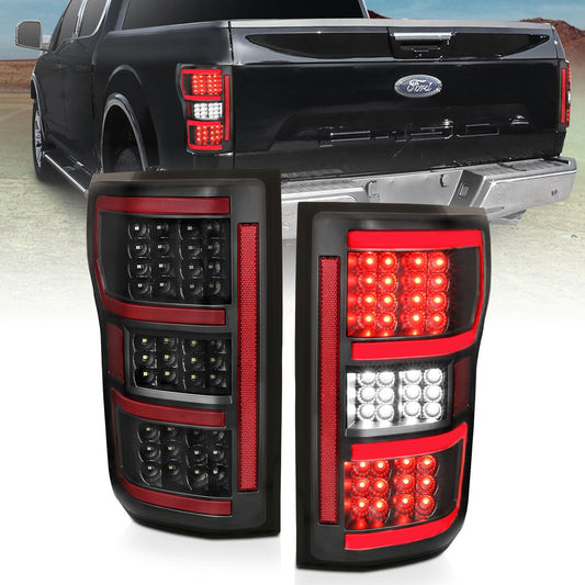 Anzo USA | LED Tail Light Assembly LED Clear Lens Black Housing Red/White Light Color Pair | Fits F-150 | 321338