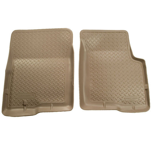 Husky Liners | Classic Style Front Floor Liners For 1980-1997 Bronco, F-150, F-250 HD, F-350 Husky Liners | 33003 in tan color