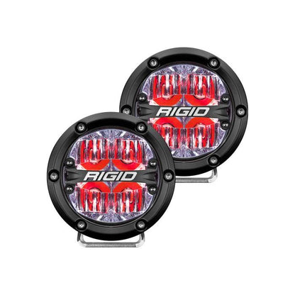 Rigid Lighting  360-SERIES 4 INCH LED OFF-ROAD DRIVE OPTIC WITH RED BACKLIGHT | PAIR | 36116
