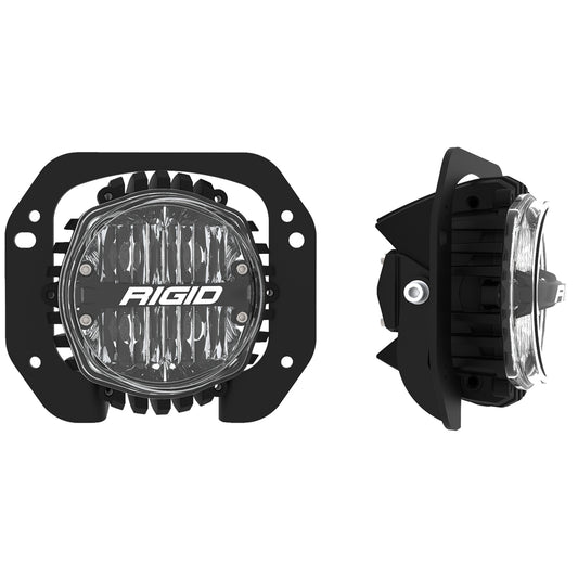 RIGID INDUSTRIES | Jeep JL/Gladiator Bumper Fog Mount Kit For 18-Present Jeep JL Rubicon/Gladiator 1 Piece Plastic With 360-Series 4.0 Inch SAE White Lights RIGID Industries | 37106