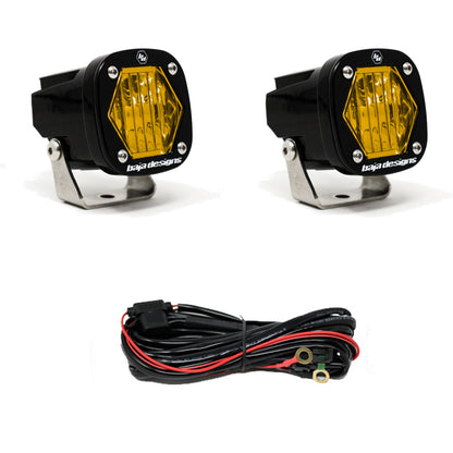 BAJA DESIGNS S1 Baja Amber Wide Cornering LED Light with Mounting Bracket Pair Baja Designs I 387815