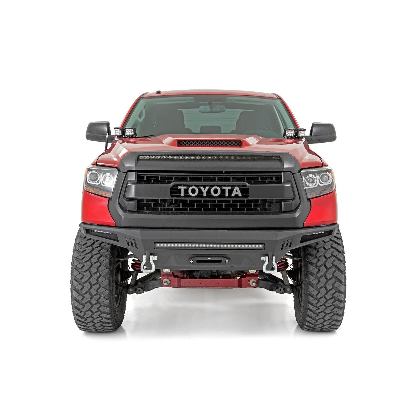 ROUGH COUNTRY LED Light Kit | Ditch Mount | Dual 2" Black Pairs | Spot/Flood | Toyota Tundra (14-21) | 70866