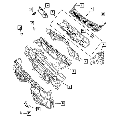 Mopar Cowl Top Panel (2019-C Ram) 68362458AC