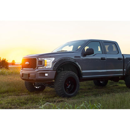ROUGH COUNTRY Fender Flares | Defender | UX Ingot Silver Metallic | Ford F-150 (15-20) | A-F11811-UX