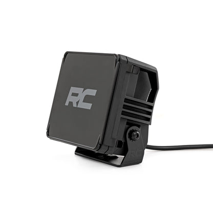 ROUGH COUNTRY 4 Inch LED Amber Light Pods | Square | Amber DRL | Pair | 70905ADRL