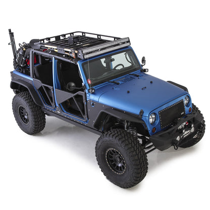 Smittybilt Defender Roof Rack 4 ft. x 5 ft. x 4 in. 1 pc. Black I 40504