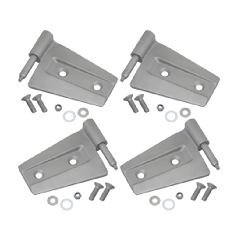 KENTROL Jeep JK Door Hinge Set 4 Pieces 2 Door 07-18 Wrangler JK Bare Grey Kentrol  40575