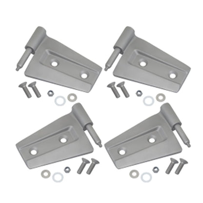 KENTROL Jeep JK Door Hinge Set 4 Pieces 2 Door 07-18 Wrangler JK Bare Grey Kentrol  40575