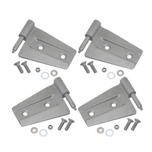 KENTROL Jeep JK Door Hinge Set 4 Pieces 2 Door 07-18 Wrangler JK Bare Grey Kentrol  40575