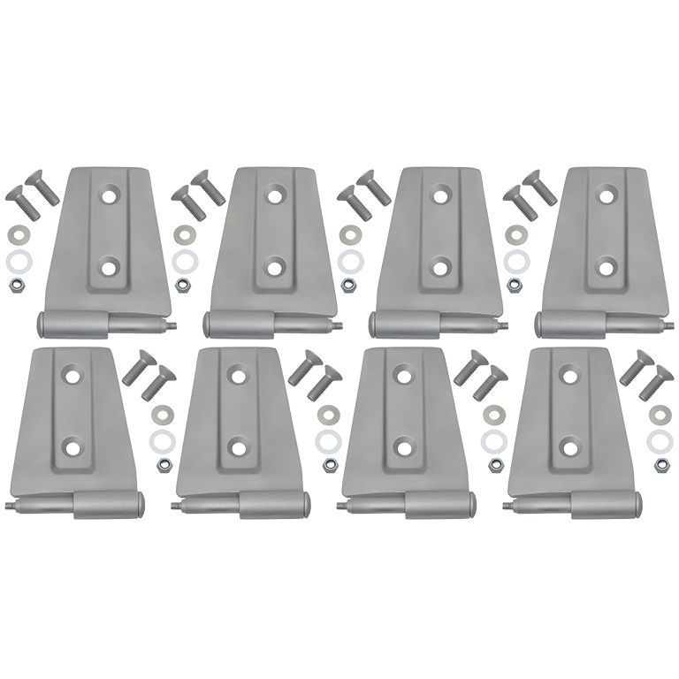 KENTROL Jeep JK Door Hinge Set 8 Pieces 4 Door 07-18 Wrangler JK Bare Grey Kentrol  40576