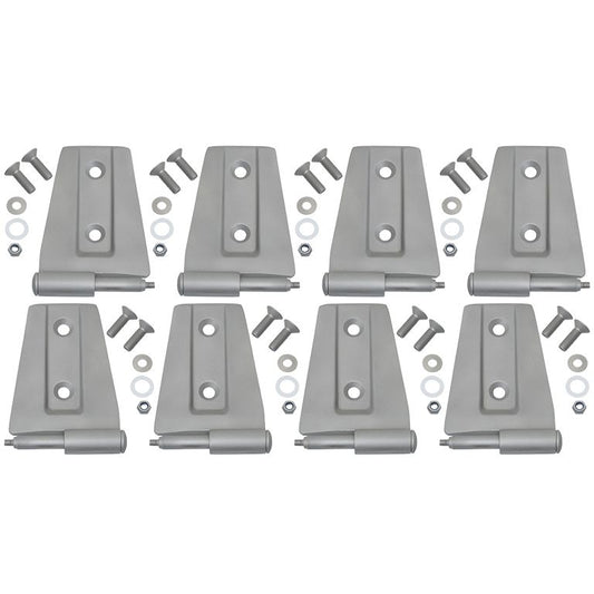 KENTROL Jeep JK Door Hinge Set 8 Pieces 4 Door 07-18 Wrangler JK Bare Grey Kentrol  40576