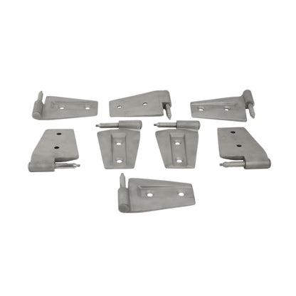 KENTROL Jeep JK Door Hinge Set 8 Pieces 4 Door 07-18 Wrangler JK Bare Grey Kentrol  40576
